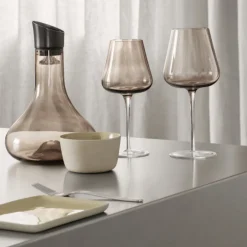 Best Blomus ALPHA Colored Glass Decanter Carafe ALPHA Decanter Coffee Color Glass