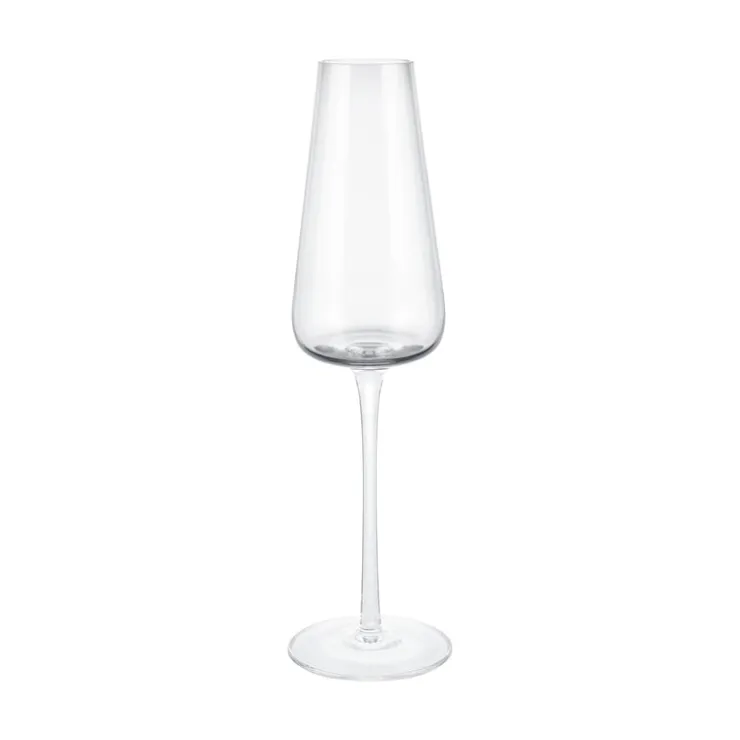 Discount Blomus BELO Champagne Flute Glasses - 7 Ounce - Set of 2 - Clear Glass