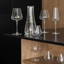 New Blomus BELO Champagne Saucer Glasses - 7 Ounce - Set of 2 - Clear Glass
