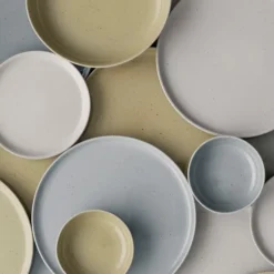 New Blomus Ceramic Stoneware Snack Plates Set of 4 - SABLO
