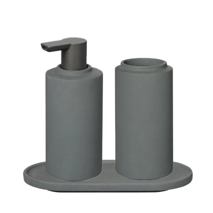 Discount Blomus CRETO Concrete Bathroom Accessory Set