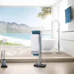 Clearance Blomus Free Standing Towel Rack - Polished
