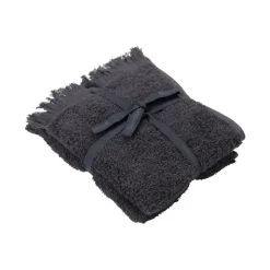 Best Blomus FRINO Fringed Organic Cotton Terry Guest Hand Towels 12 x 20 - 2pcs