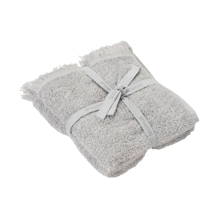 Best Blomus FRINO Fringed Organic Cotton Terry Guest Hand Towels 12 x 20 - 2pcs