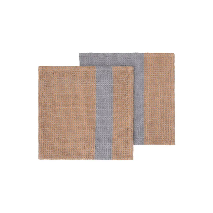 New Blomus GANO Organic Cotton Waffle Dish Cloth - Set of 2