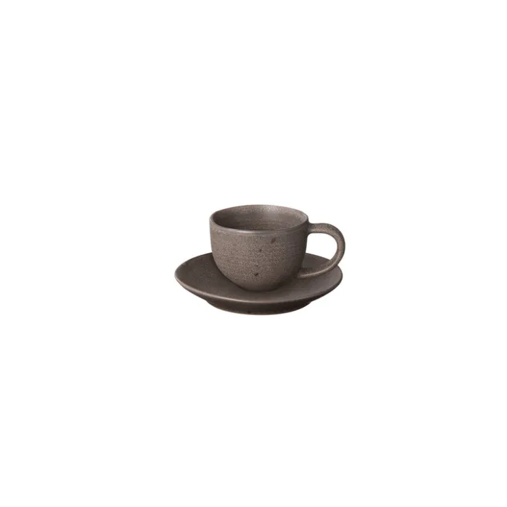 Sale Blomus KUMI Stoneware Espresso Cups With Saucers - Set of 2