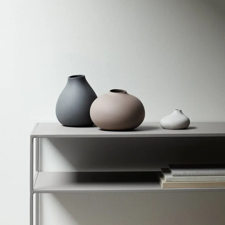 Outlet Blomus NONA Porcelain Vase - Pewter