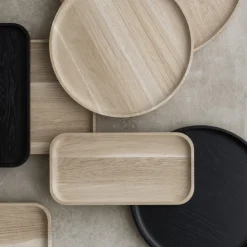 Hot Blomus OKU Oak Rectangular Tray - Black