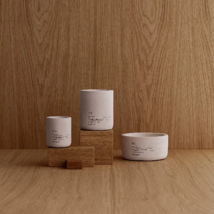 New Blomus Scented Candle In Concrete Container - Small