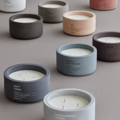 Outlet Blomus Scented Candle In Concrete Container - 3 Wick