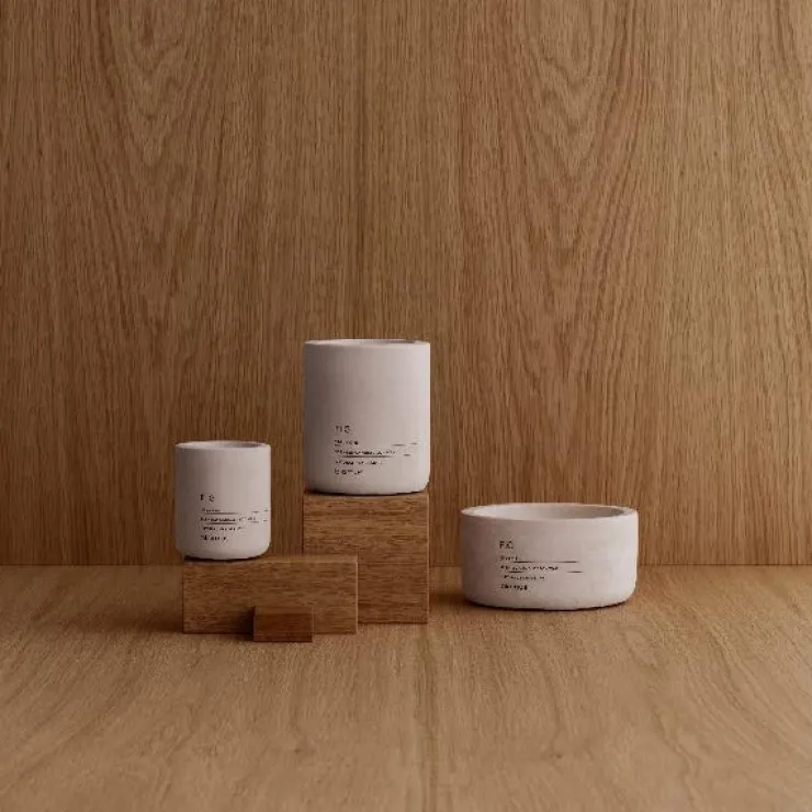 Outlet Blomus Scented Candle In Concrete Container - 3 Wick