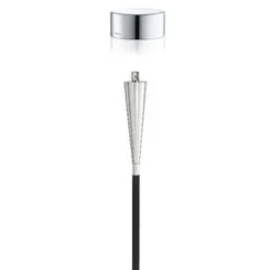 Clearance Blomus Stainless Steel Outdoor Garden Torch - Cone -Polished + Cap For Torch Set