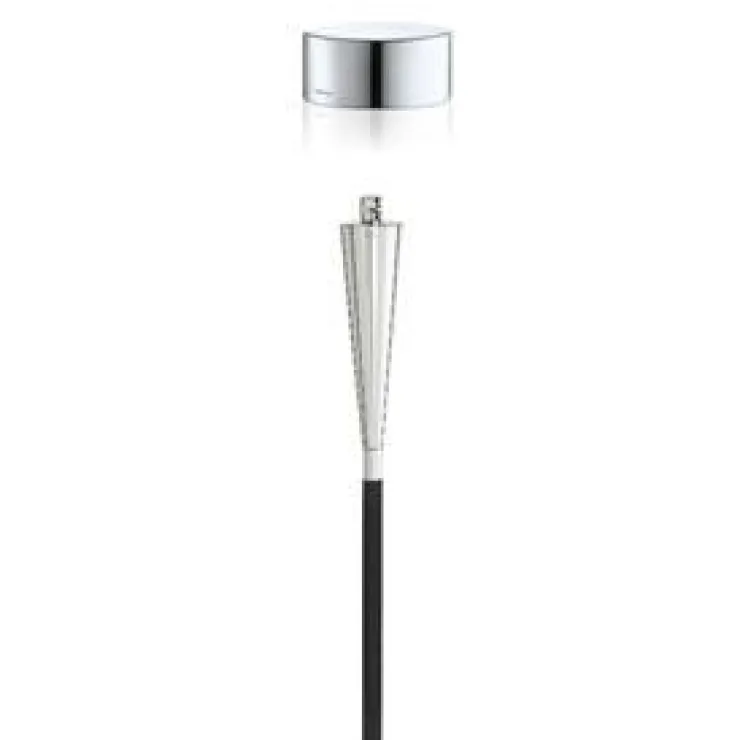 Clearance Blomus Stainless Steel Outdoor Garden Torch - Cone -Polished + Cap For Torch Set
