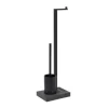 Best Blomus Toilet Butler With Short Brush Holder - 1 Roll - Black