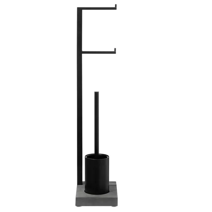 Online Blomus Toilet Butler With Short Brush Holder - 2 Roll - Black