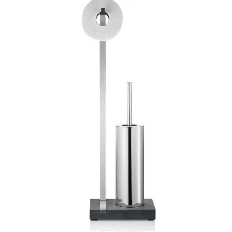 Online Blomus Toilet Butler With Tall Brush Holder - 1 Roll Polished