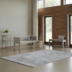 Clearance Blomus UZU Viscose Area Rug - Zinc