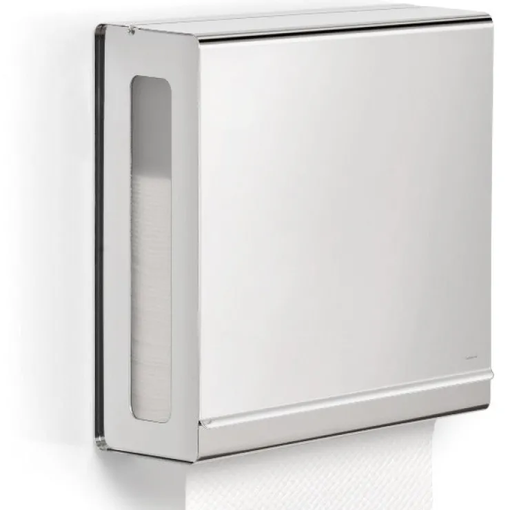 Clearance Blomus Wall Mounted Paper Towel Dispenser for C-Fold Towels - Polished